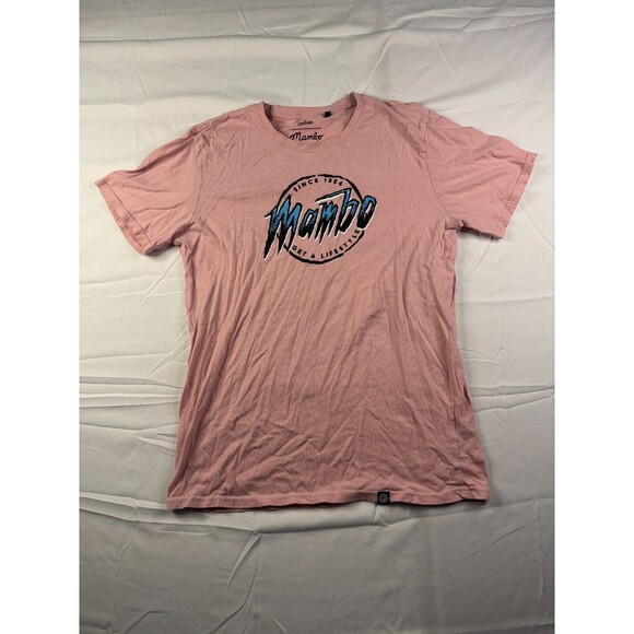 Mambo The Original T-Shirt Mens Size Medium Crew Neck Pink Short Sleeve - Picture 1 of 7